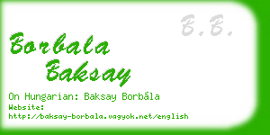 borbala baksay business card